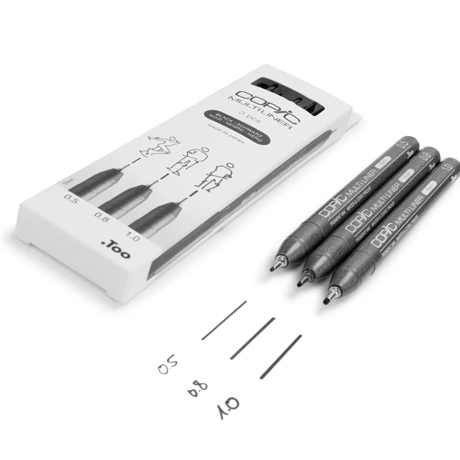 Copic Multiliner Sett Broad 3stk – Black