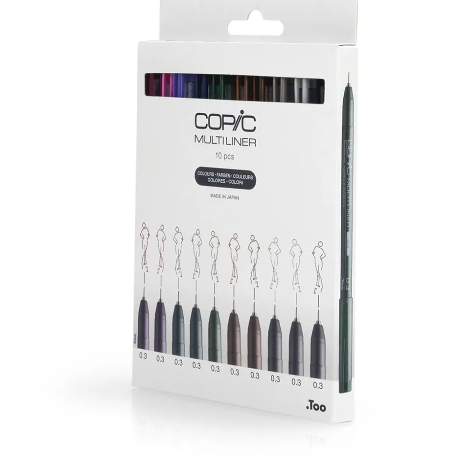 Copic Multiliner Sett – Coloured 10stk