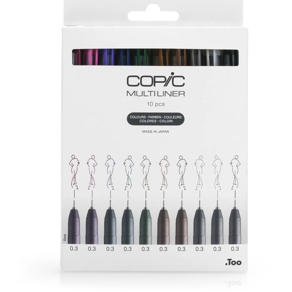 Copic Multiliner Sett – Coloured 10stk
