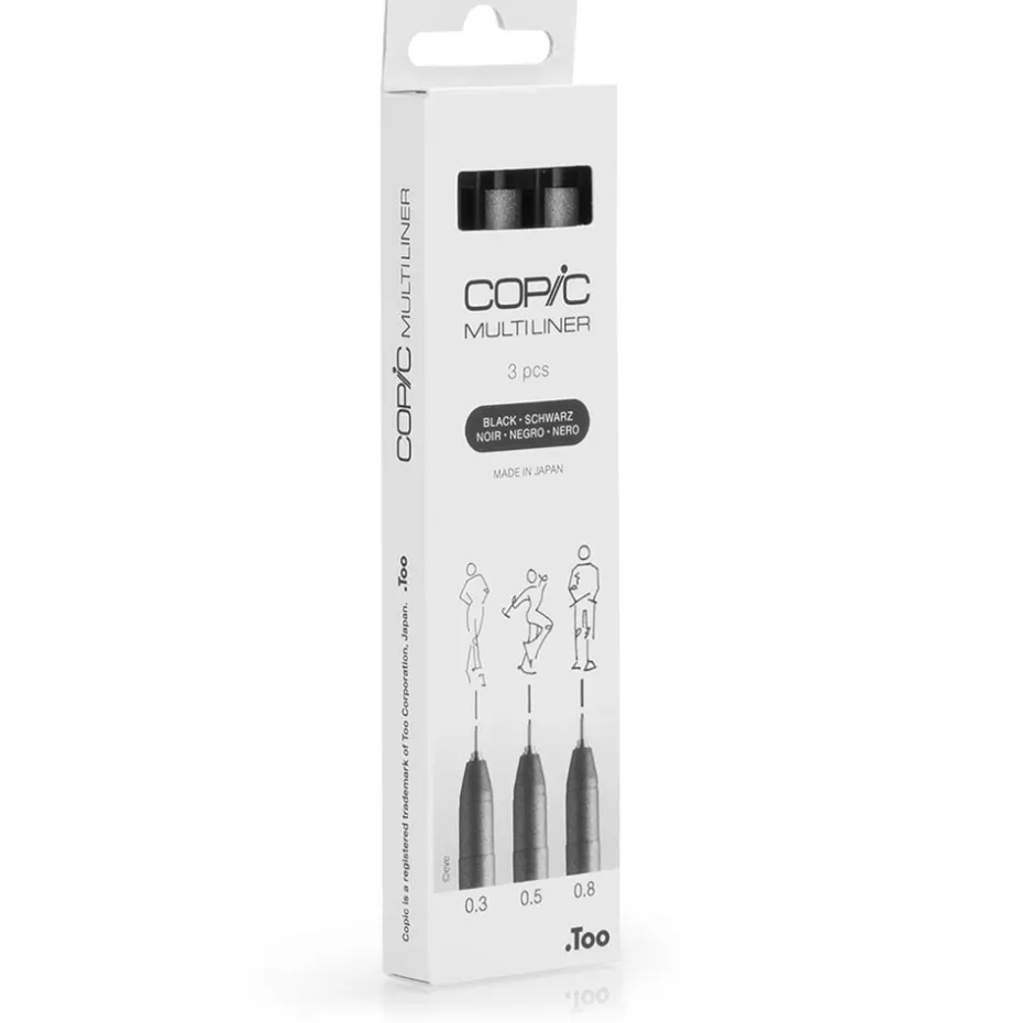 Copic Multiliner Sett Medium 3stk – Black