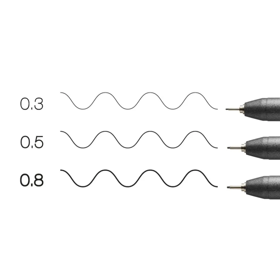 Copic Multiliner Sett Medium 3stk – Black