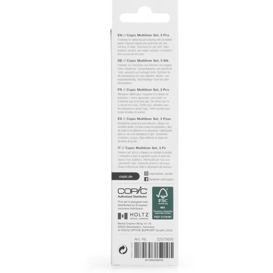 Copic Multiliner Sett Medium 3stk – Black