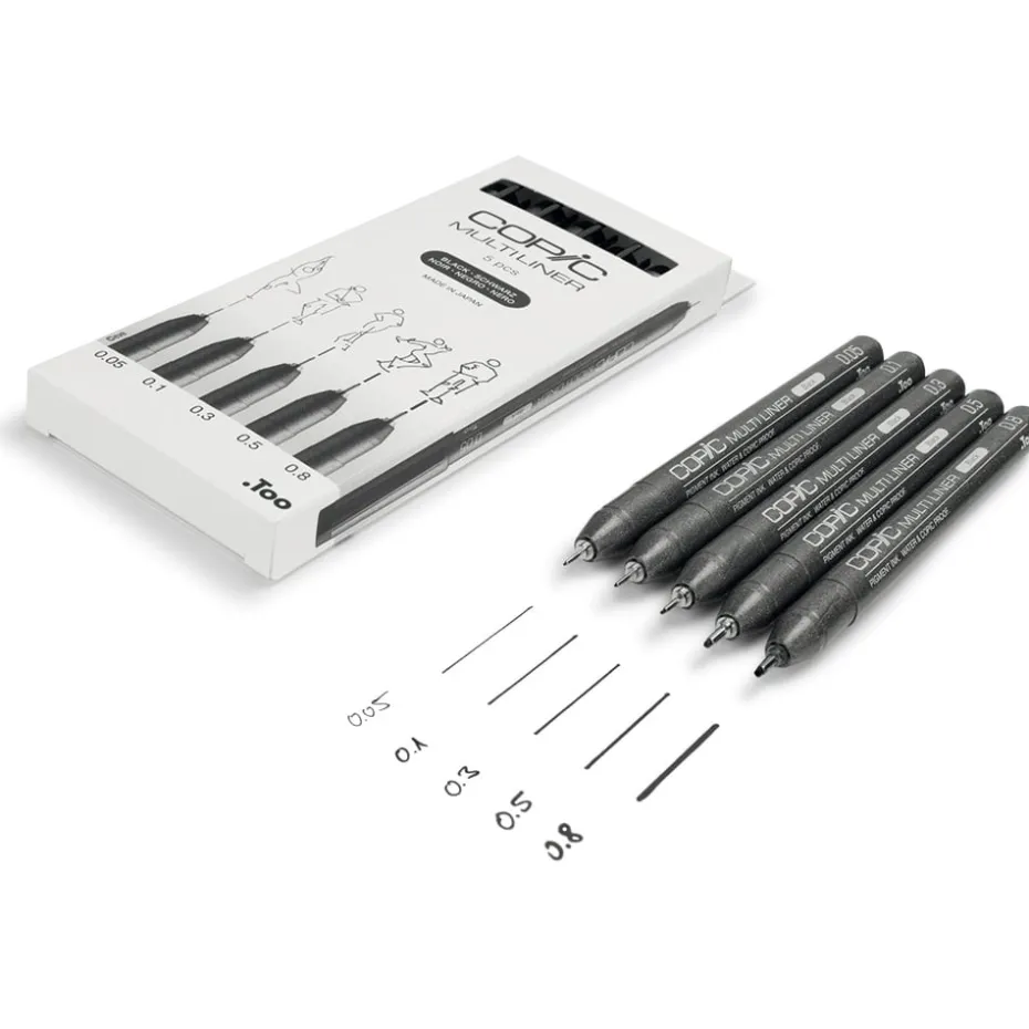Copic Multiliner Sett 5stk – Black