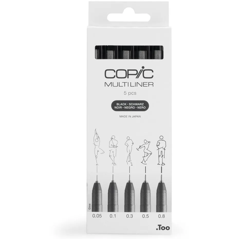 Copic Multiliner Sett 5stk – Black