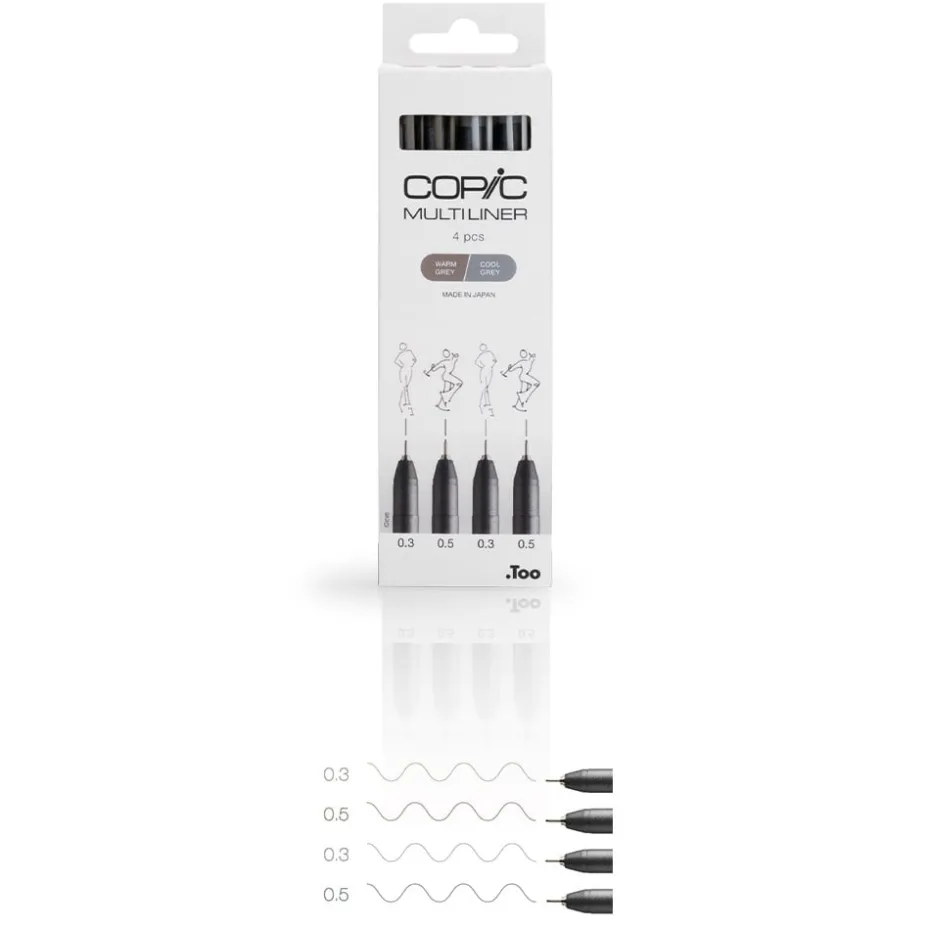 Copic Multiliner Sett 4stk – Grey