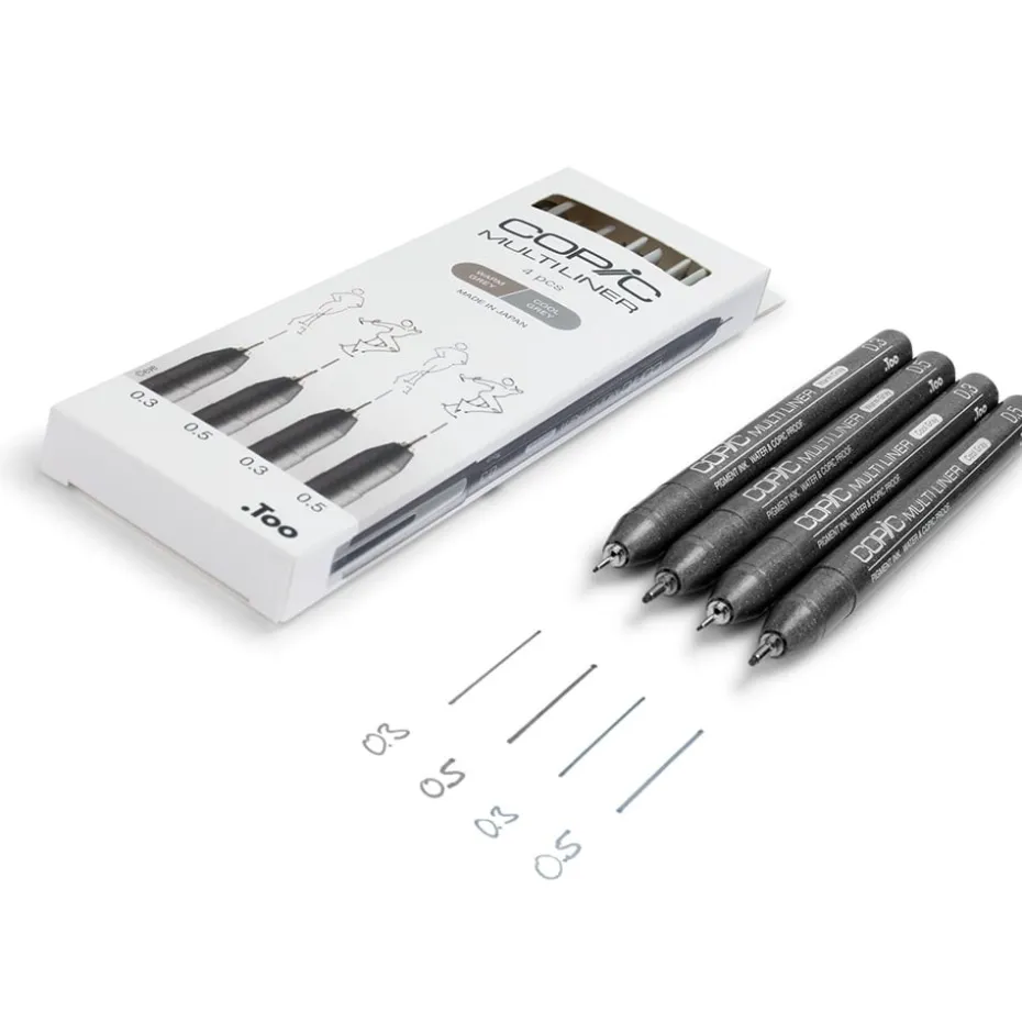 Copic Multiliner Sett 4stk – Grey