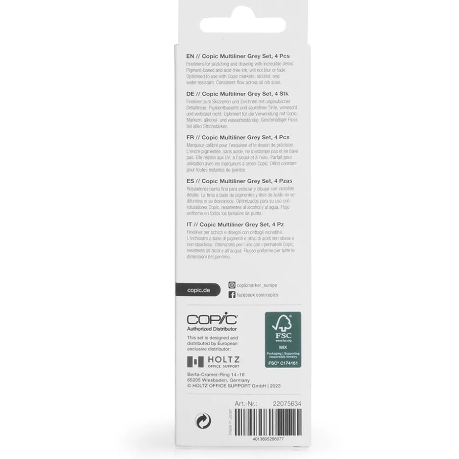 Copic Multiliner Sett 4stk – Grey