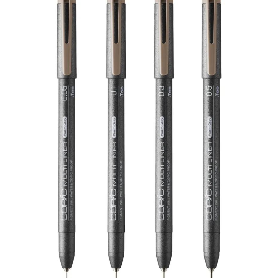 Copic Multiliner Warm Grey – Sett 4stk