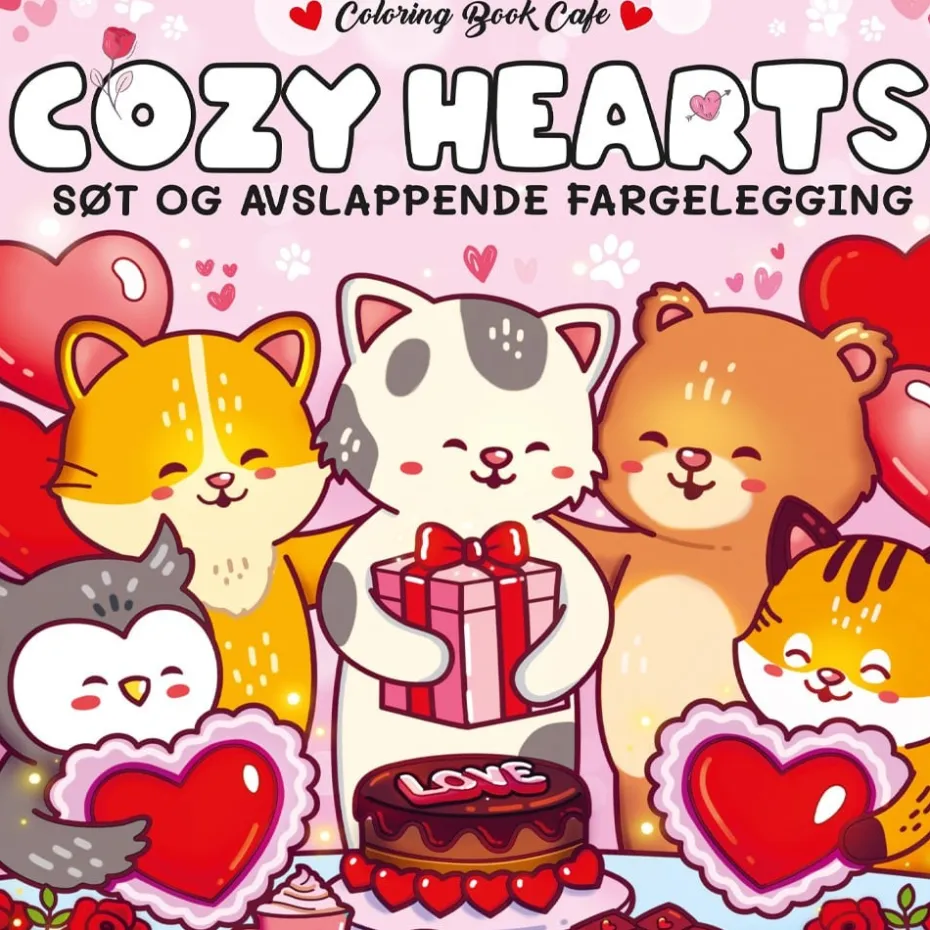 Cozy Hearts – Søt & avslappende fargelegging