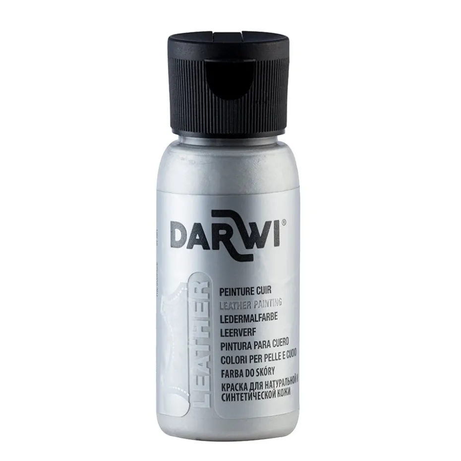 Darwi Leather Lærmaling – 50ml – 080 Silver