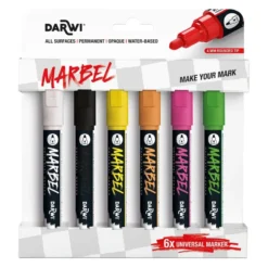 Darwi Marbel Universaltusj 4mm Sett 6stk – Fluo