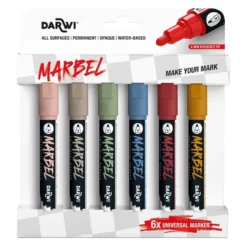 Darwi Marbel Universaltusj 4mm Sett 6stk – Nature
