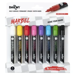Darwi Marbel Universaltusj 2mm Sett 8stk – Bright
