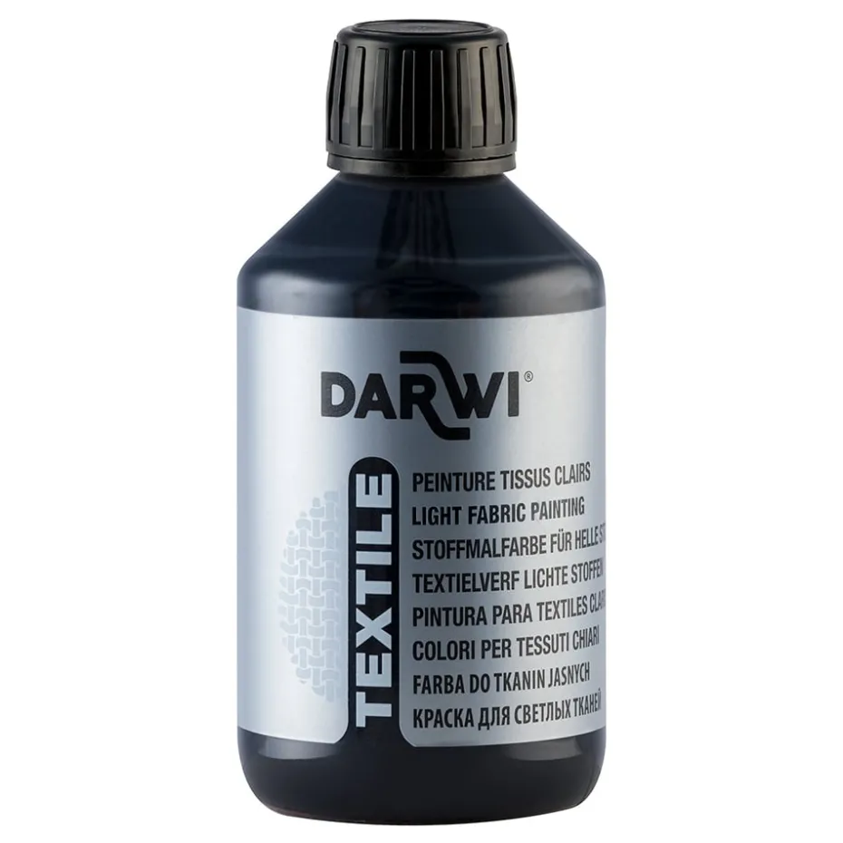 Darwi Textile Tekstilmaling 250ml – Sort