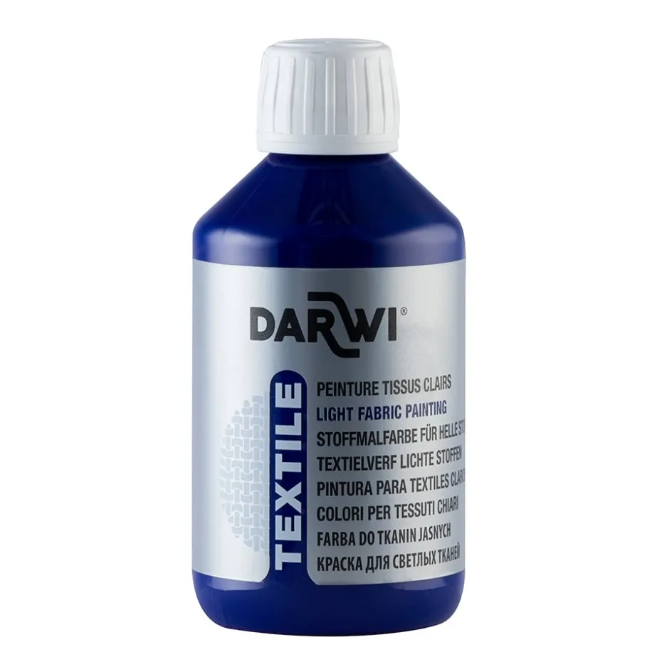 Darwi Textile Tekstilmaling 250ml – Mørk Blå