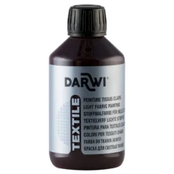 Darwi Textile Tekstilmaling 250ml – Mørk Brun