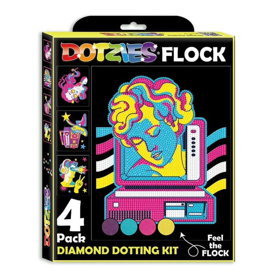 Diamond Dotz Dotzies Neon Flock – Retro Classic