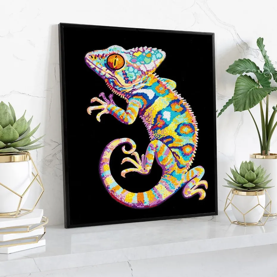 Diamond Dotz Neon Flock – Patchwork Gecko