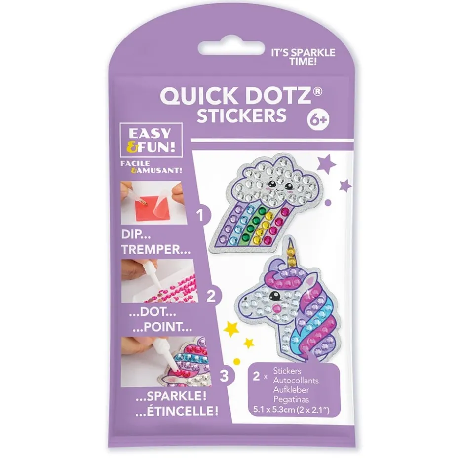 Diamond Dotz Quick Dotz stickers – Regnbue og enhjørning