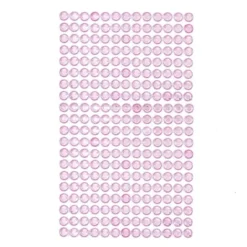 dpCraft Strass m/lim 260stk – 6mm – Lys rosa
