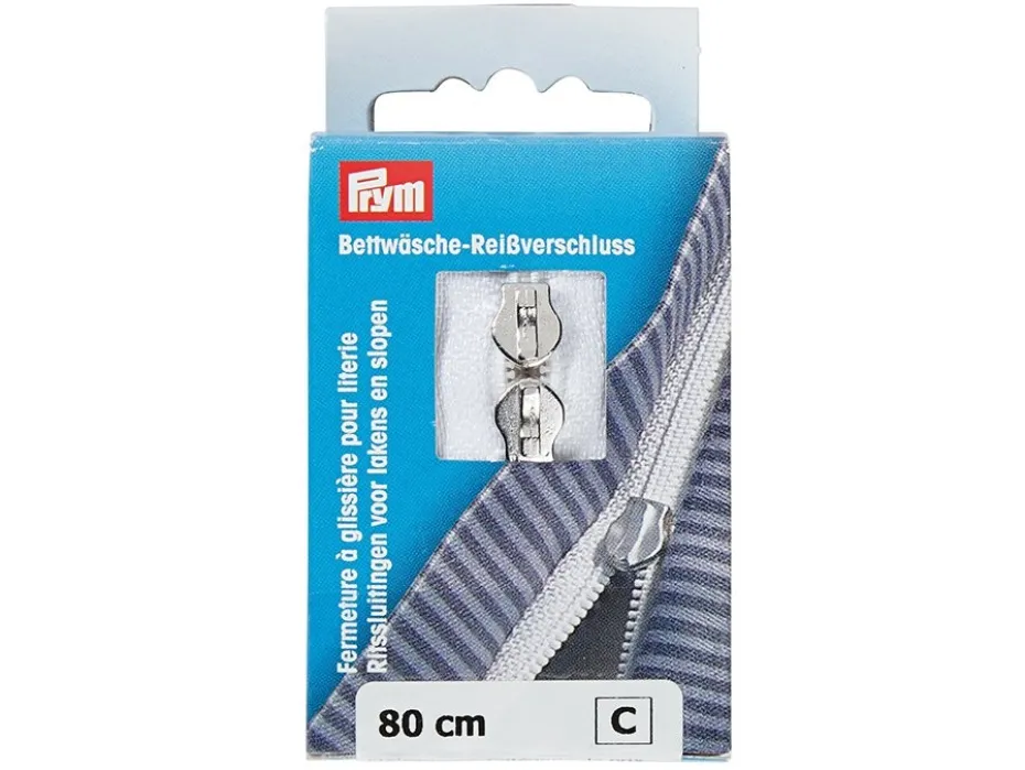 Eclair Glidelås Plast S10 80cm – Hvit