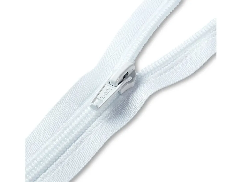 Eclair Glidelås S9 Strikk – 35cm – Hvit