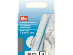 Eclair Glidelås S9 Strikk – 55cm – Medium Grå