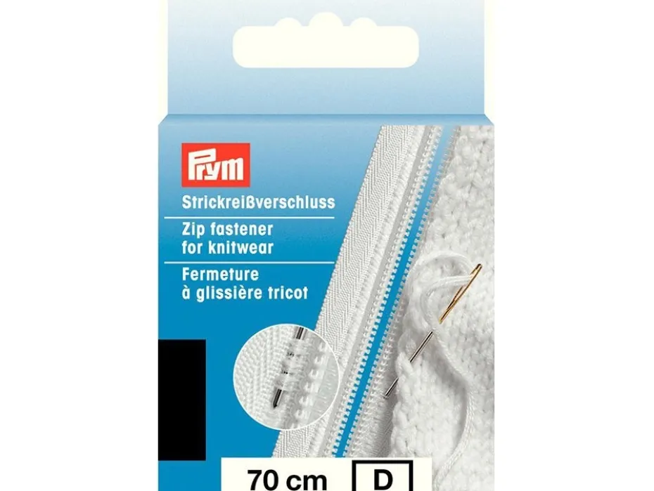 Eclair Glidelås S9 Strikk – 70cm – Sort
