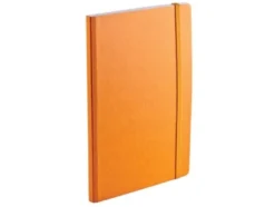 EcoQua Notebook m/strikk – Orange – A5 prikker