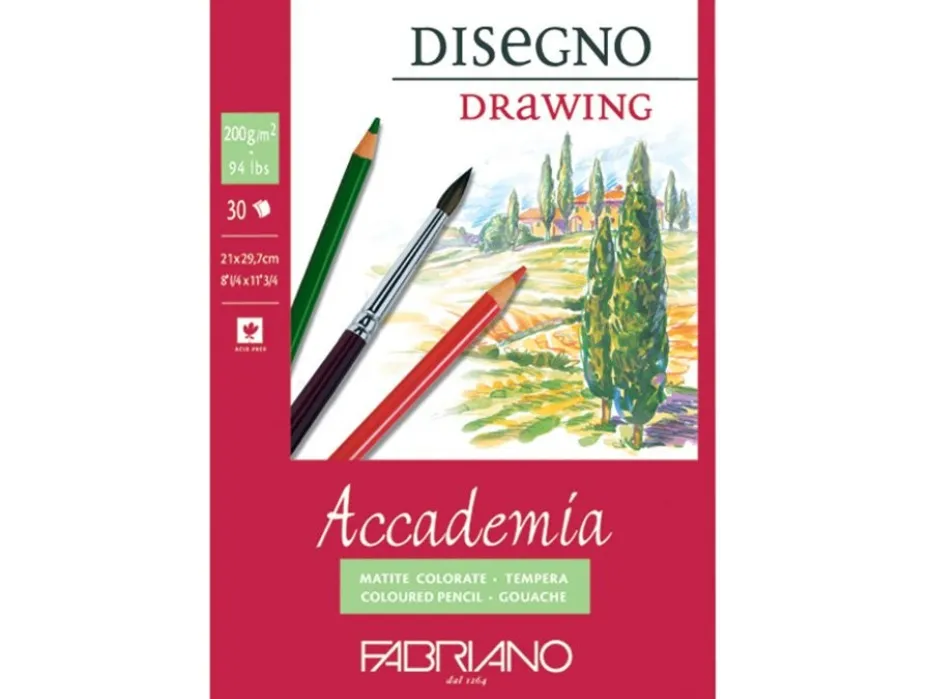 Fabriano Accademia Drawing Tegneblokk 200G A5 – 30ark