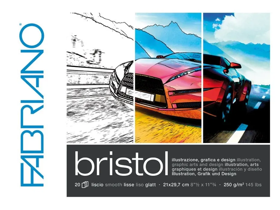 Fabriano Bristol Tusjblokk 250g A3 – 20 ark
