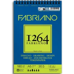 Fabriano 1264 Drawing Tegneblokk – Spiral 180g 30ark – A5