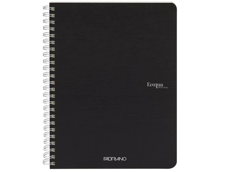 Fabriano EcoQua Original Spiralhefte A5 Linjert Black
