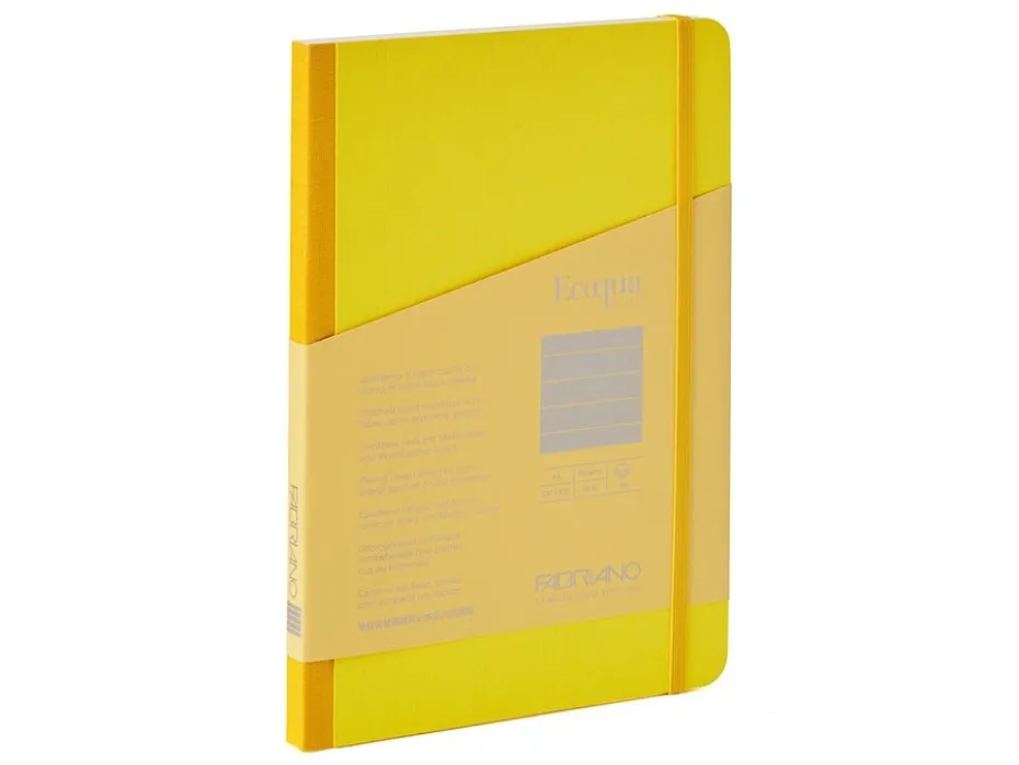 Fabriano EcoQua Plus Fabric A5 Linjert Yellow
