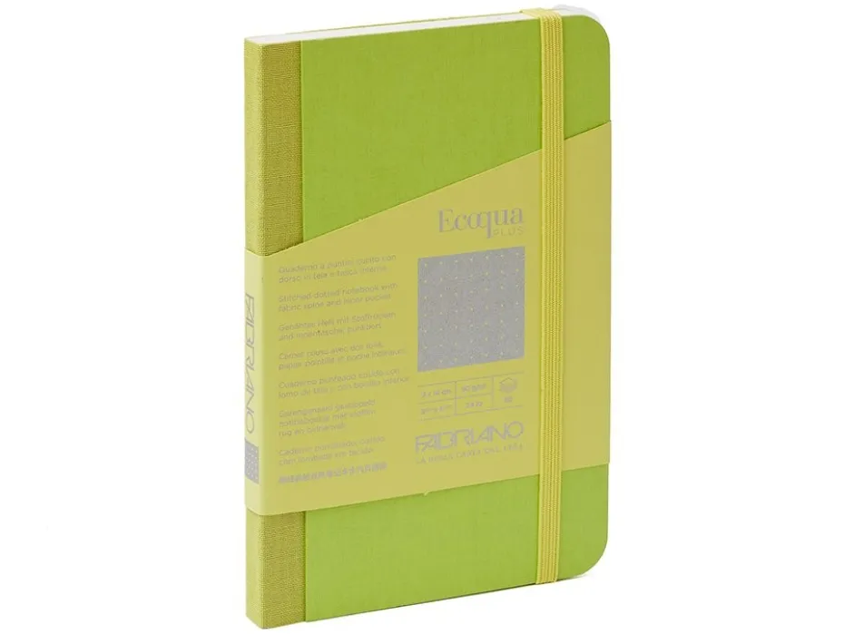 Fabriano EcoQua Plus Fabric 9x14cm Prikker Lime