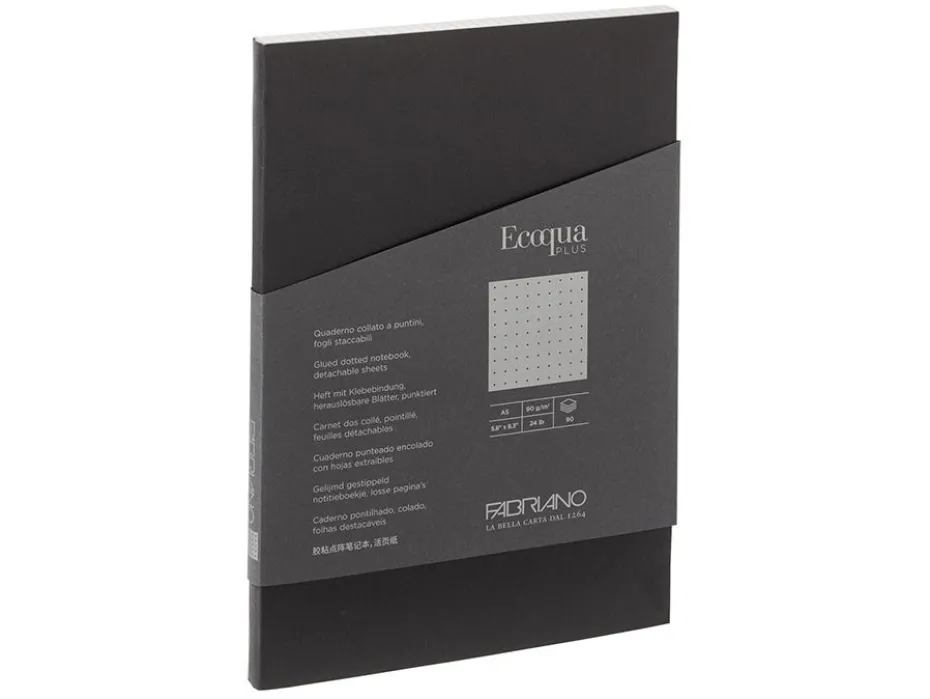 Fabriano EcoQua Plus Limt A5 Prikker Black