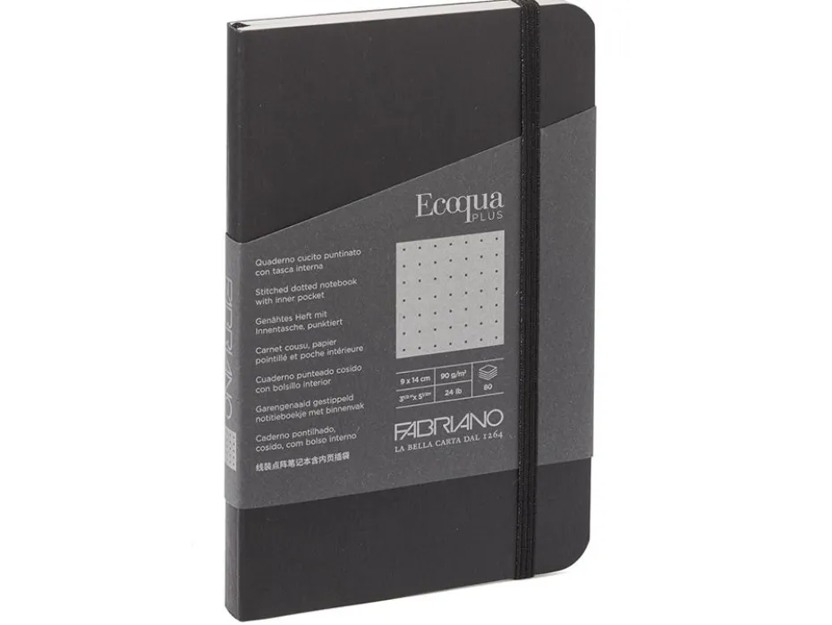 Fabriano EcoQua Plus Sydd 9x14cm Prikker Black