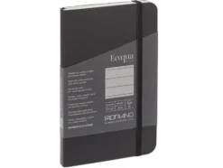 Fabriano EcoQua Plus Sydd 9x14cm Linjert Black