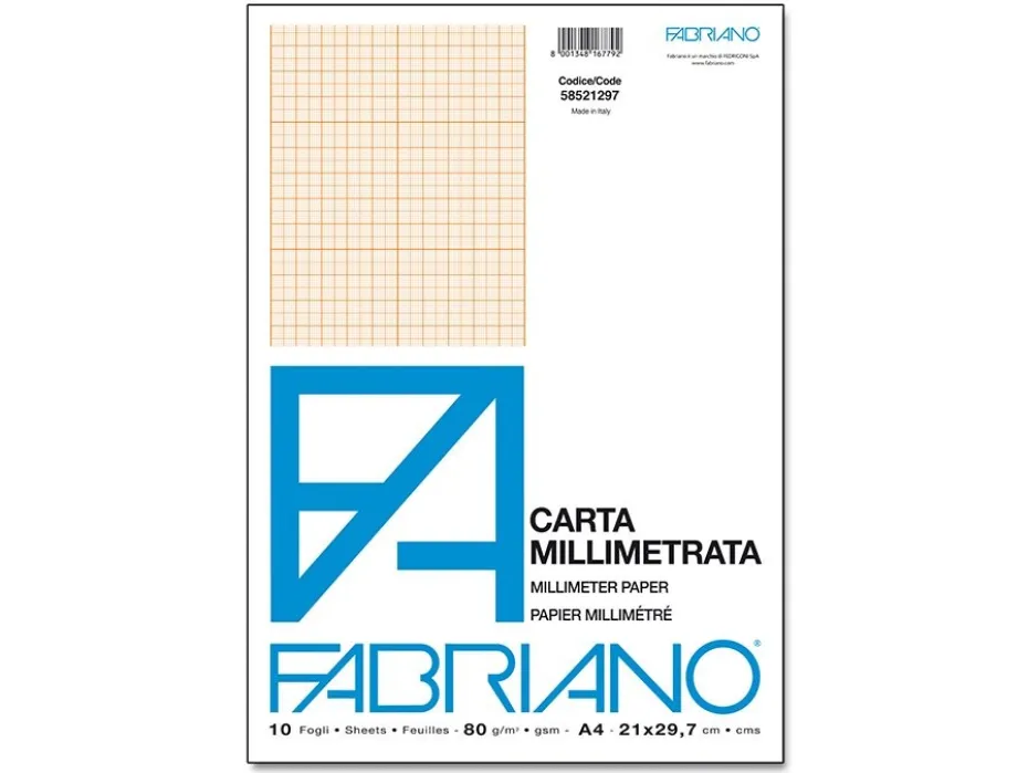 Fabriano Millimeterpapir A3 10ark 80g
