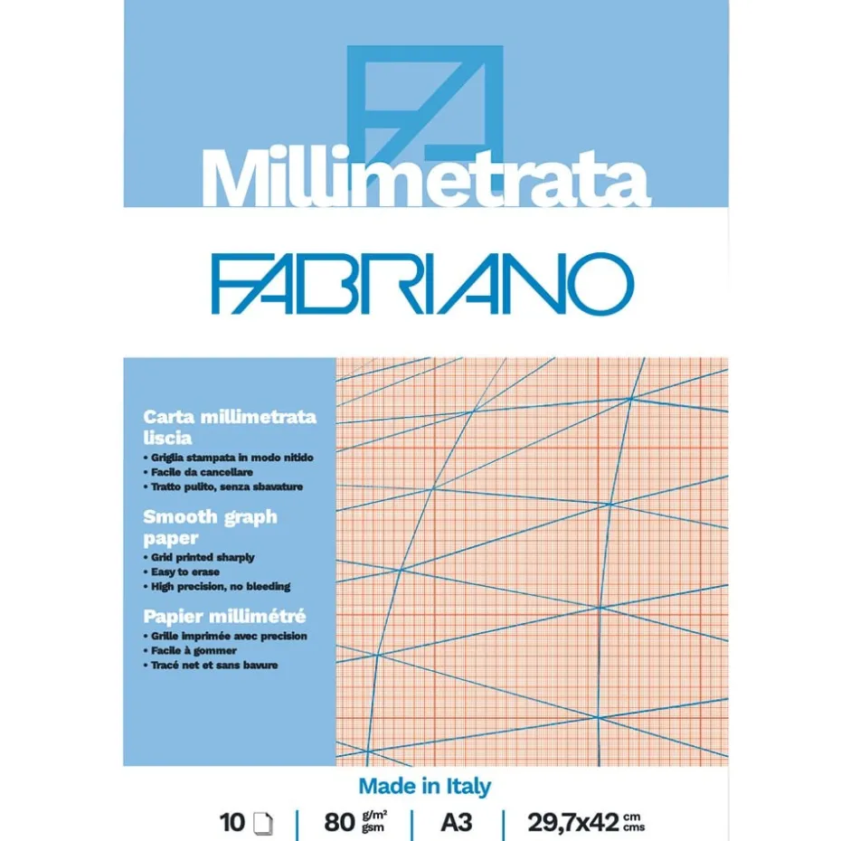 Fabriano Millimeterpapir A3 10ark 80g