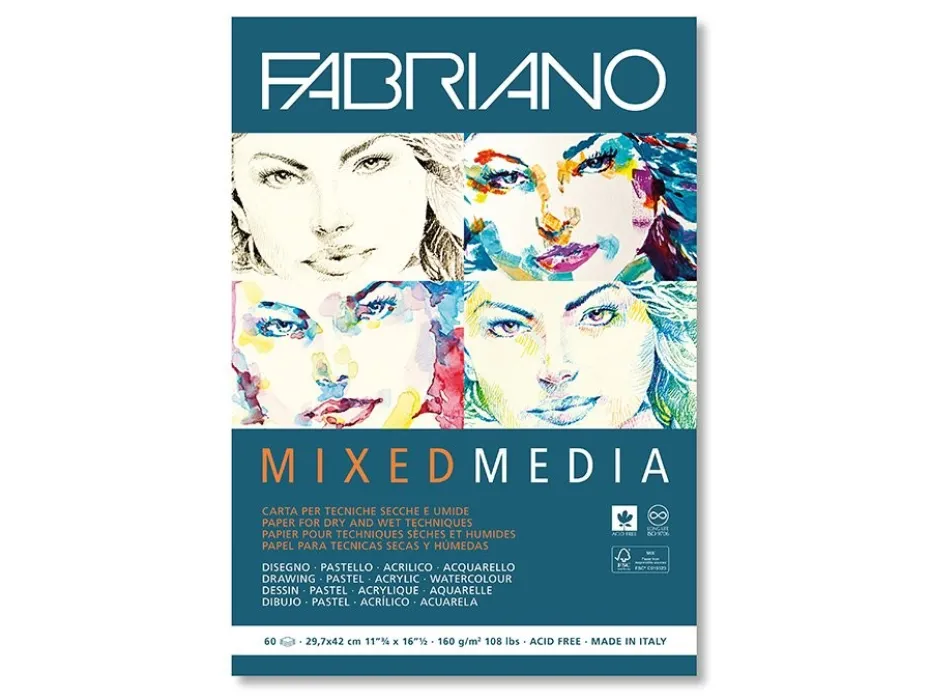 Fabriano Mixed Media blokk A3 – 160g – 60 ark