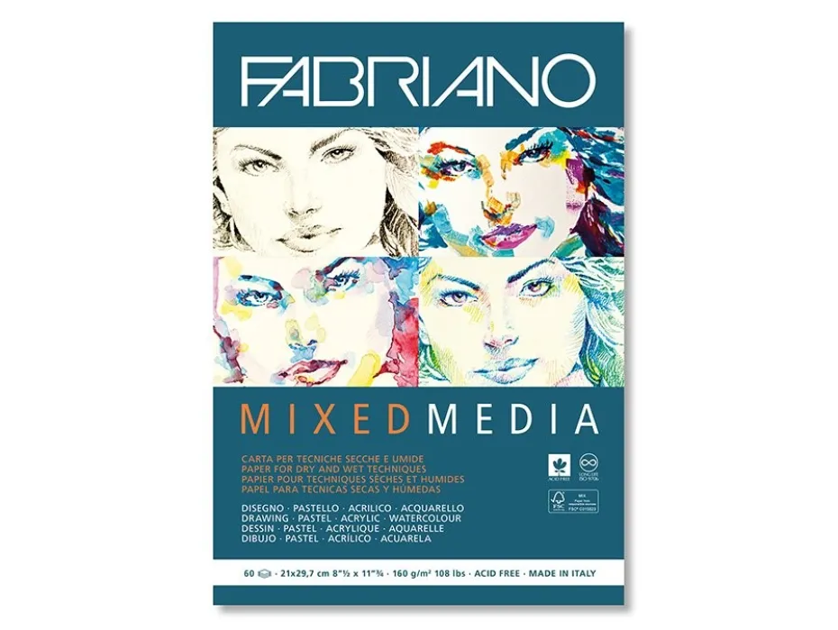 Fabriano Mixed Media blokk A4 – 160g – 60 ark