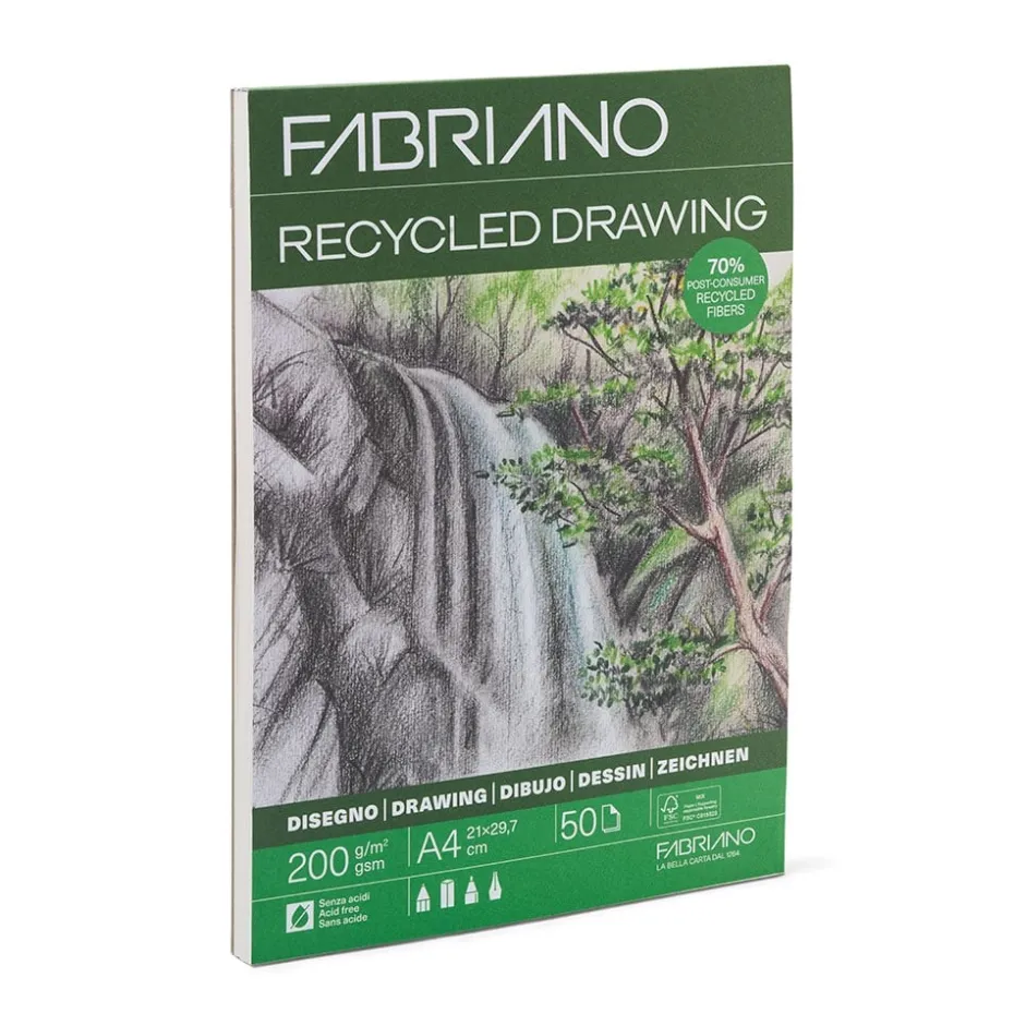 Fabriano Recycled Drawing Tegneblokk 200g 50ark – A4