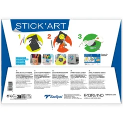 Fabriano Stick’Art Selvklebende papir 4ark – A4 80g – Sort