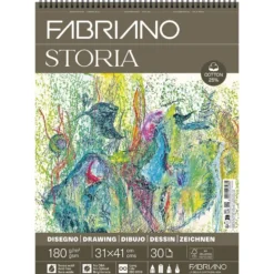 Fabriano Storia Tegneblokk Spiral – 180g 30ark – 31x41cm