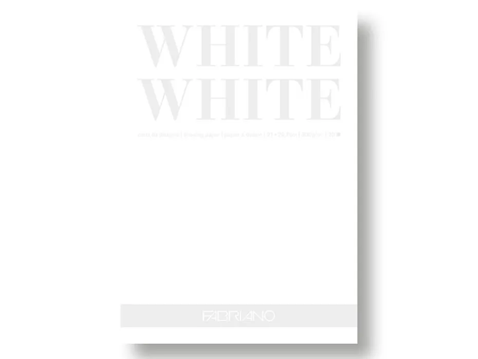 Fabriano White White Tegneblokk 300g – A4