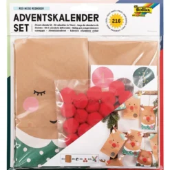 Folia Adventskalender – Reinsdyr med rød nese