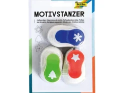 Folia Motivstanser 3stk – Stjerne / juletre / snøkrystall