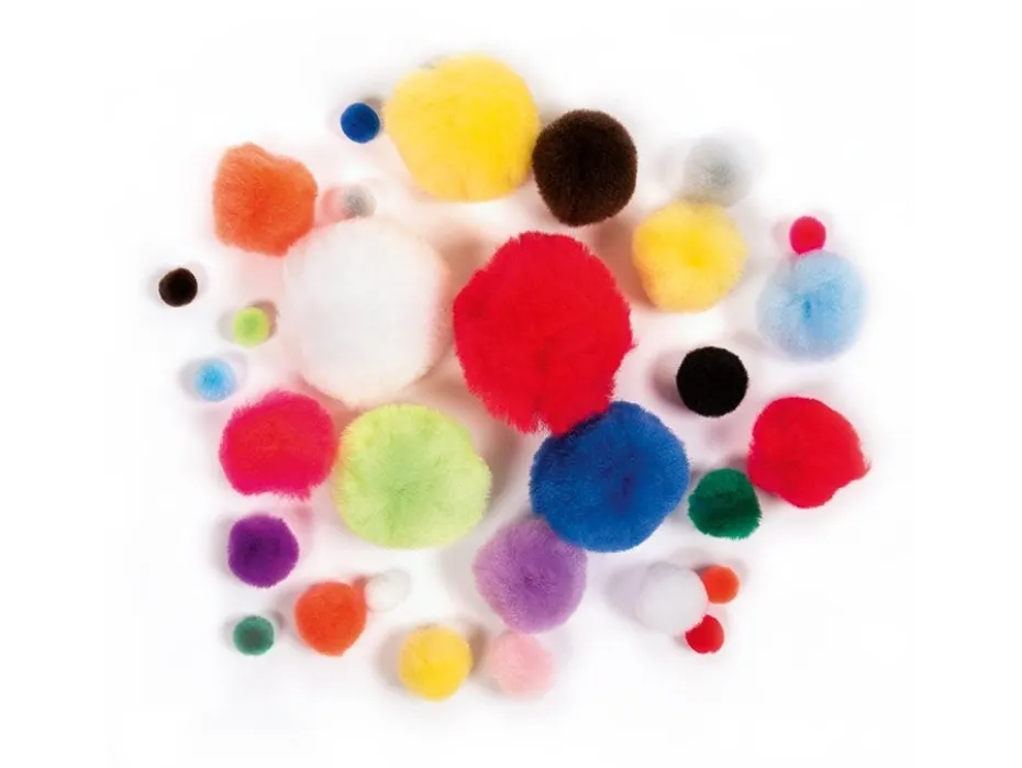 Folia Pomponger 30stk – Assorterte farger
