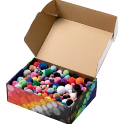 Folia Pompong Mix – Ø 1/2/3/4cm 200g – Fargerik